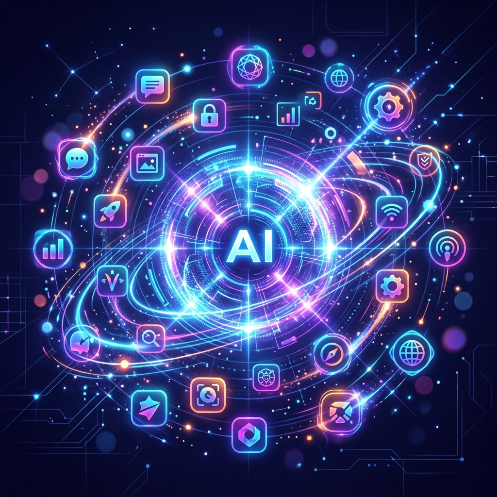 A dashboard showing AI productivity apps replacing legacy tools