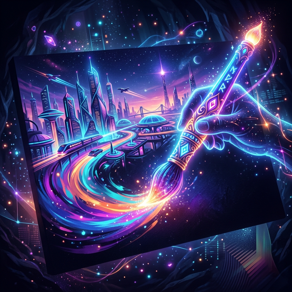 A beginner's first attempt at a Midjourney image being generated