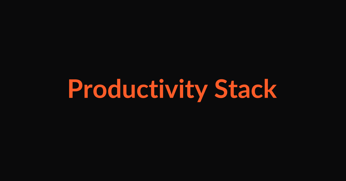 A solopreneur's complete productivity tool stack on a desk